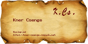 Kner Csenge névjegykártya